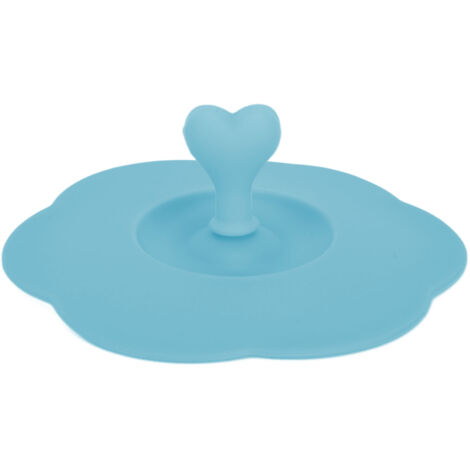 Silicone Lid Dustproof Heat Resistant Hot and Cold Beverage Cup Lid for Kitchen HomeBlue (1/5)