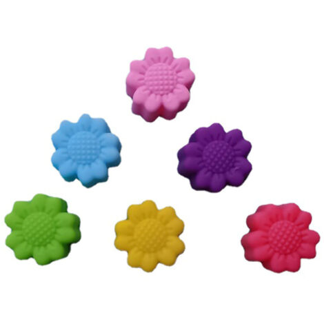 12Pcs Chocolate Molds Daisy Shaped Reusable Silicone Baking Molds for Home Kitchen Bakery (1/5)
