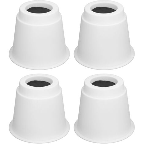 4Pcs 5 Inch Heavy Duty Round Furniture Bed Risers Lifter with Anti Slip Top for Table Chair Desk Sofa (1/5)