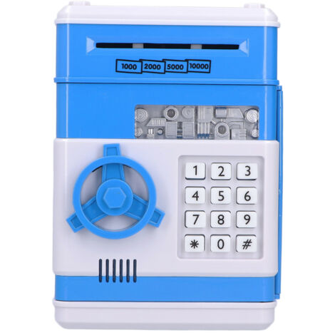 Electronic Money Saving Box ATM Password Cash Money Bank Security Lock Box for Children KidBlue (1/5)