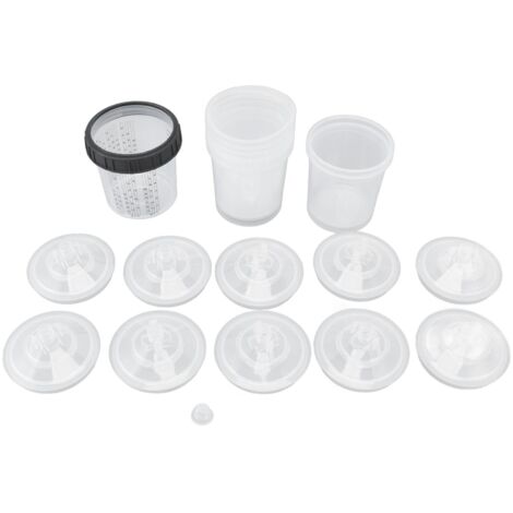 Disposable Paint Spray Cup Plastic Spray Paint Mixing Cup with Lids Painting Supplie 600ml