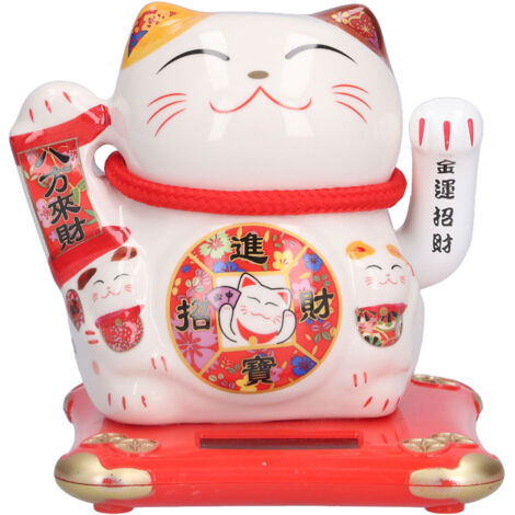 Ceramic Wealth Welcoming Cat Ornament Desktop Fortune Cat Craft for Home Shop Store Business GiftType 1 (1/5)