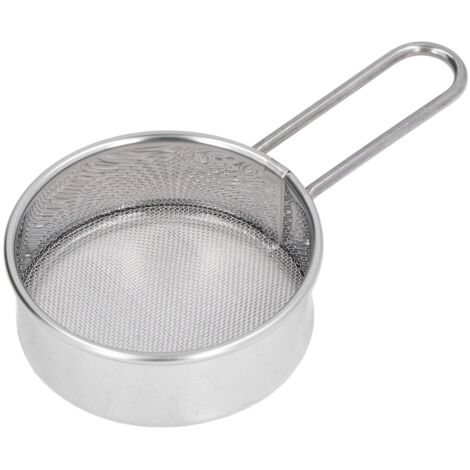 Mini Round Flour Sieve 304 Stainless Steel Fine 40 Mesh Small Professional Flour Strainer for Home Bakeries Cake Shops One Mini Flour Sieve (1/5)