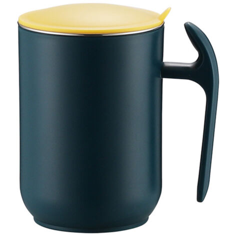 550ml Stainless Steel Double Walled Mugs Leakproof Prevent Scalding Frosted Insulated Coffee Mugs for Home Cafe Office Dark Green 550ml (1/5)
