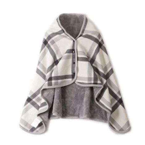Multifunctional Heated Blanket Heating Warm Scarf Flannel Heating Cape Plush Blanket (1/5)