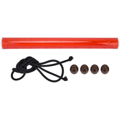 Long Pipe Bird Feeder Red Transparent Outdoor Bird Feeder Tube Wild Bird Feeding Pipe for Garden (1/5)