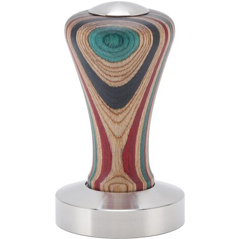 Colorful Wood Coffee Flat Tamper Stainless Steel Base Powder Hammer for Coffee Accessories 51mm (1/5)