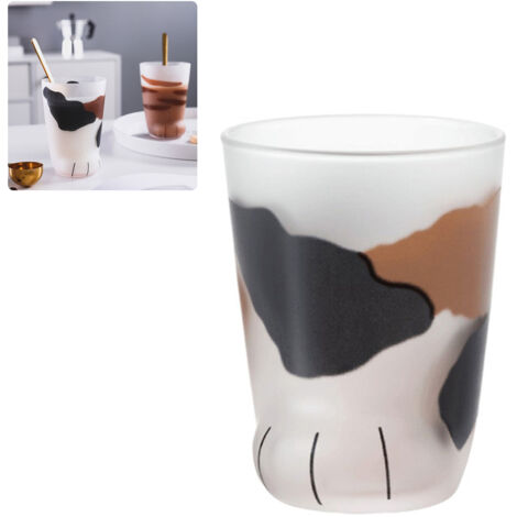 1 Pcs Cute Cat Paws Glass Tiger Paws Mug Office Coffee Mug Breakfast Milk Glass Cup Gift (1/5)