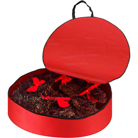 91x20cm Household Christmas Wreath Storage Bag with Handle Waterproof Dustproof Xmas Wreath Organizer (1/5)
