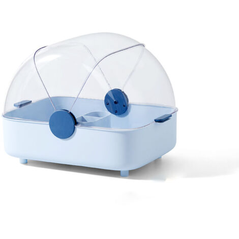 Tableware Storage Box Multifunctional Chopsticks Dishes Drying Box with Cover Kitchen Utensil Blue (1/5)