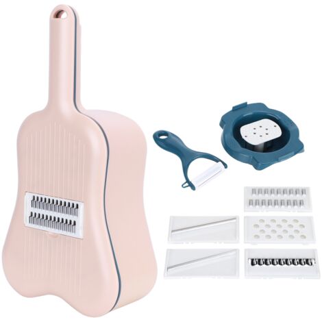 11Pcs/Set Vegetable Cutter Drain Basket Food Shredder Grater Kitchen Cutting UtensilsDusty Pink (1/5)