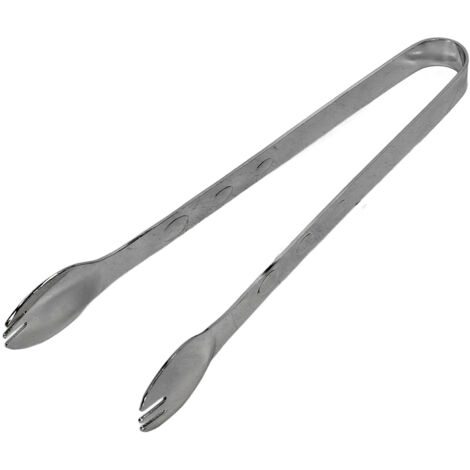 Stainless Steel Ice Tongs Food Grade Prevents Slipping Sugar Food Kitchen Tweezers for Household Foods Black Plated (1/5)