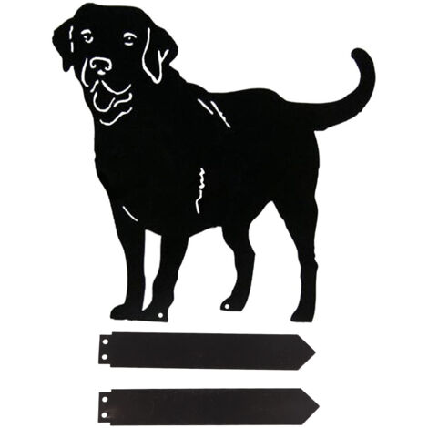 Metal Dog Decorative Garden Stakes Dog Silhouette Garden Decoration for Outdoor Lawn Ornaments Yard Sign (1/5)