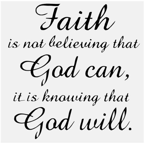 Black PVC Wall Sticker Faith God Quote Vinyl Art Decal Home Study Room Decoration Removable (1/5)