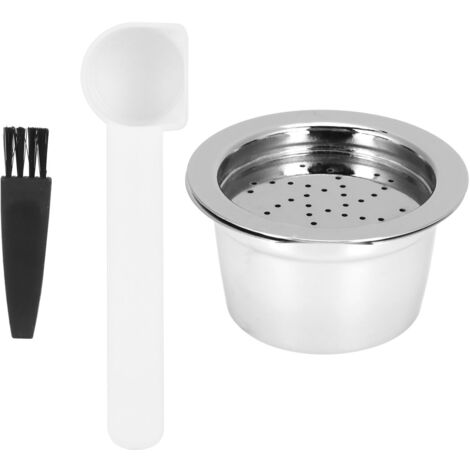 Coffee Capsule Reusable Refillable Coffee Filter Cup with Spoon Brush Fit for Kfee (1/5)