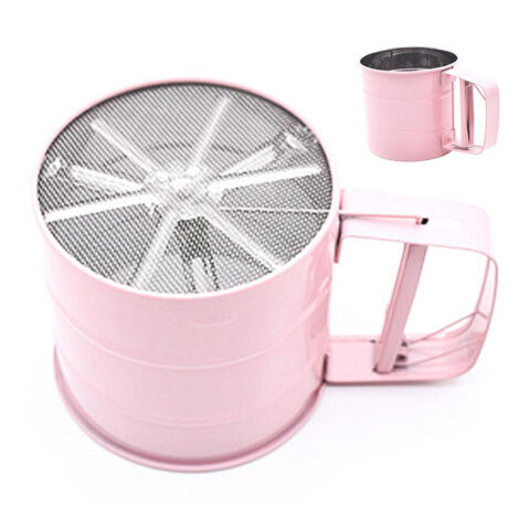 Kitchen Stainless Steel Flour Sifter Handheld Powder Flour Sieve Icing Sugar Manual Sieve Cup Home Baking Tools (1/5)