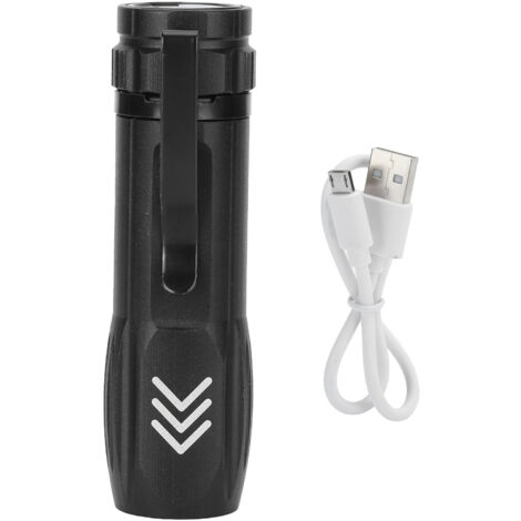 Small Super Bright Flashlight USB Rechargeable Torch Waterproof Adjustable Flashlight (1/5)