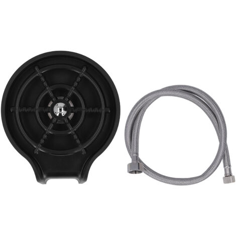 High Pressure Sink Glass Rinser Bar Automatic Cup Washer Kit with ABS Base 80cm Hose Black (1/5)