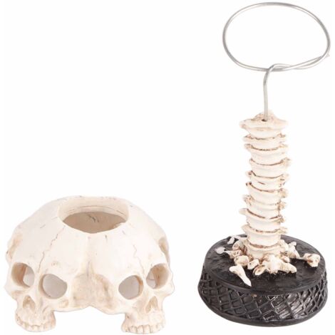 Skeleton Table Lamp Skeleton Night Lamp Halloween Industrial Retro Style Lamp Horror Bedroom Decoration (1/5)