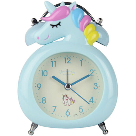 Cute Cartoon Alarm Clock Kids Students Bell Alarm Clock Child Desk Table Clock Night Light Needle Clocks Birthday Gifts (1/5)