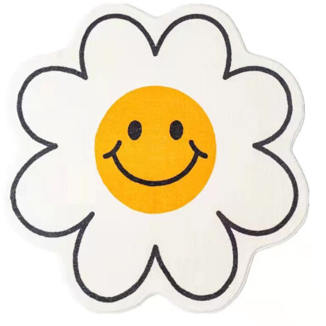 Cute Flower Rug Cartoon Pattern Home Bedroom Bedside Rug Non Slip Water Absorption Floor Mat 001 80cm / 31.5in (1/5)