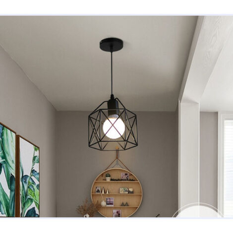 Pendant Light Modern Simple Style Industrial Robust Small Chandelier Hanging Light for Bedroom Aisle Single Head No Bulb (1/5)