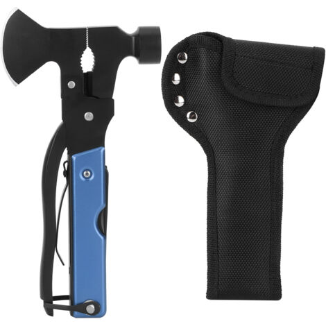 15In1 Axe Hammer MultiFunctional Camping Survival Screwdrivers Pliers Bottle Opener(Blue ) (1/5)