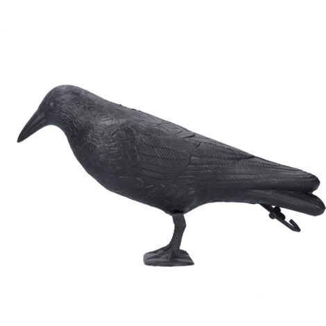 Simulation Plastic Crow Statue Hunting Bait Decoys Tool for Outdoor Garden Decoration (1/5)