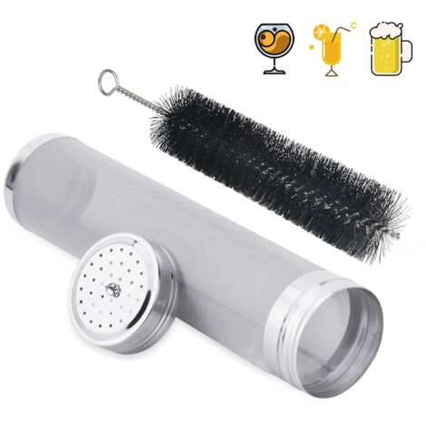 304 Stainless Steel Beer Brewing Mesh Filter With Cleaning Brush Juice Wine Making Filters (1/5)