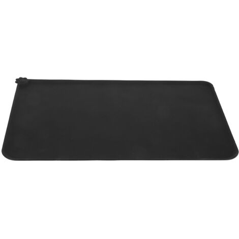 Food Grade Silicone Mat Durable Environmental Protection Cat Dog Food Mat for Pets CarBlack