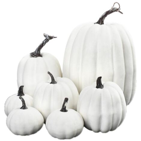 7PCS Simulation Pumpkin Model Artificial Pumpkin Decoration Home Table Decor for Thanksgiving and Halloween (1/5)