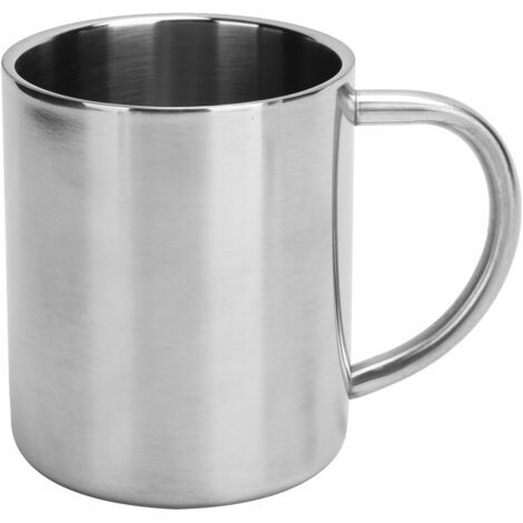 Mug Cup 304 Stainless Steel Sanding Mirror Finish Portable Coffee Cup with Handle 300ml (1/5)