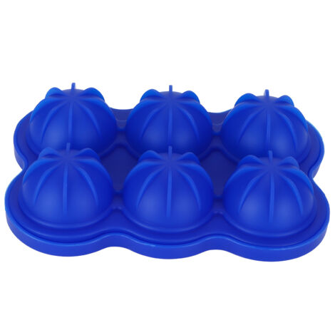 6-Grid Ice Ball Maker Reusable Silicone Ice Ball Mold Tray for Home Kitchen Bar UseDark Blue (1/5)