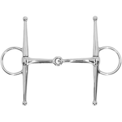 Full Cheek Horse Snaffle Bit Stainless Steel Ring Farm Jointed Bit for 125mm Horse Mouth