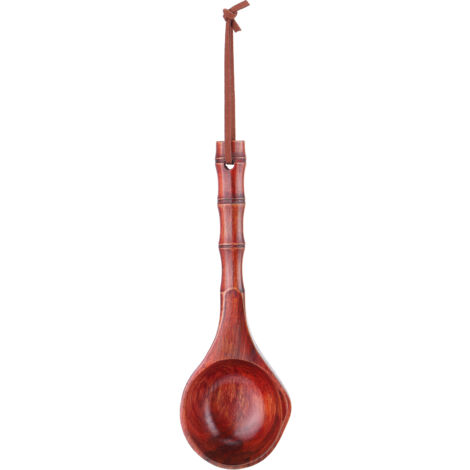 Wooden Round Spoon Japanese Style Sauna Water Ladle Kitchen Soup Spoon Accessory (1/5)