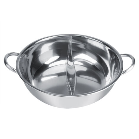 Thick Stainless Steel Hot Pot Two Flavor Separation Induction Cooker Usable 29cm (1/5)