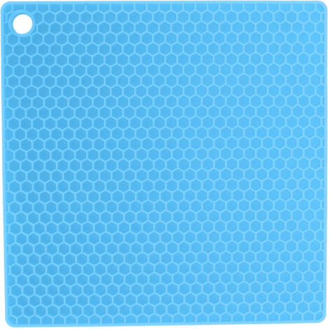 Insulation Pad Food Grade Silicone Pad AntiScalding Thickened Microwave Oven Mat for Kitchen Use(Blue ) (1/5)