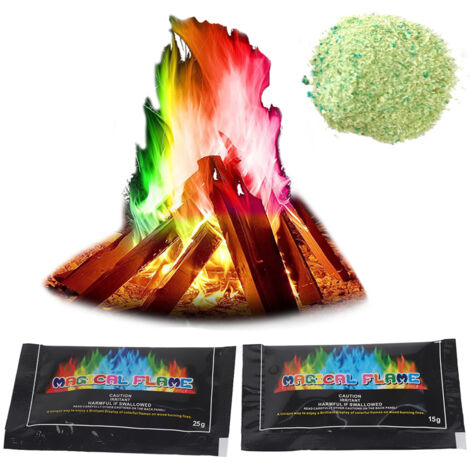2 Packs Fire Colours Powder Colourful Flame for Campfire Fireplace (1/5)
