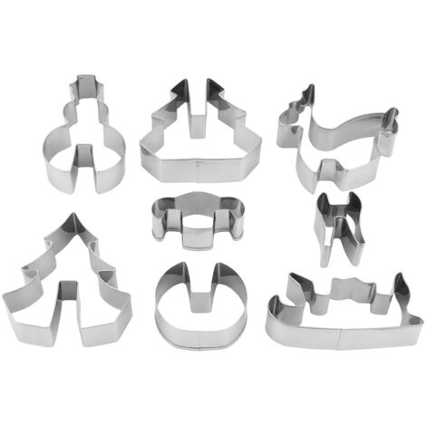 8Pcs Cookies Cutter Set Large Size Christmas Biscuits Mold Cutting Tool Baking Accessories (1/5)