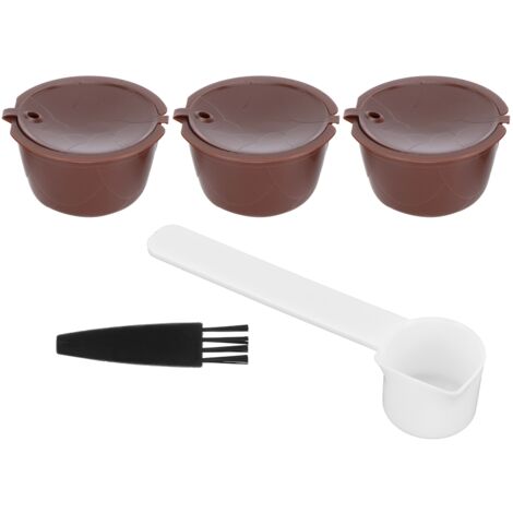 Coffee Capsules Reusable Refillable Coffee Cup Filter Kit Fit for DOLCE GUSTO Machine(Coffee 3 Capsules1 Spoon 1 Brush) (1/5)