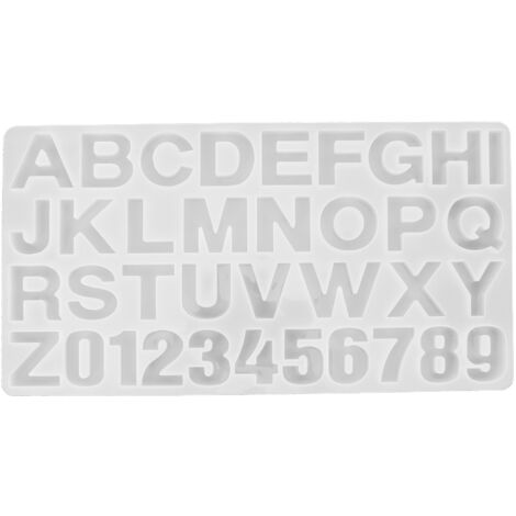 English Letters Number Pattern Silicone Mould DIY Chocolate Pudding Mold Baking Tool (1/5)