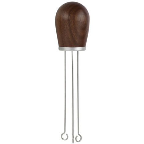 Needle Type Coffee Powder Distributor Wood Handle Coffee Stirrer Distribution Tool(Couvercle argenté noyer ) (1/5)