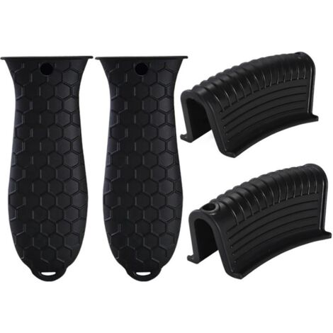 4PCS Silicone Hot Handle Holder and Silicone Auxiliary Handle Holder Iron Pan Handle Covers Pot Holder Handle Kitchen Gadget (1/5)