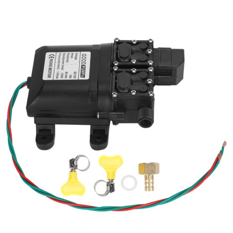 12V 120W 8L High Flow Diaphragm High Pressure Pump Dual Core with Copper Connector