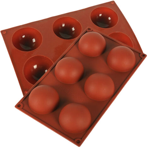 6 Cavity Semicircle Silicone Cake Mold Muffin Chocolate Baking Mold Pan DIY Party Cake Mold (1/5)