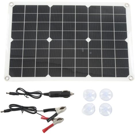 Solar Panel Kit Monocrystalline High Conversion Rate Dual USB Interface Output DIY Solar Panel for Hiking Camping 20W 5V (1/5)
