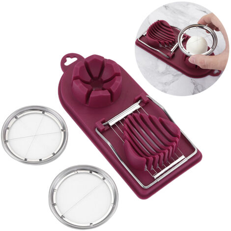 Stainless Steel Egg Slicing Tool Petal Shape Egg Cutter 2 Slicing Styles Manual Divider Separator (1/5)