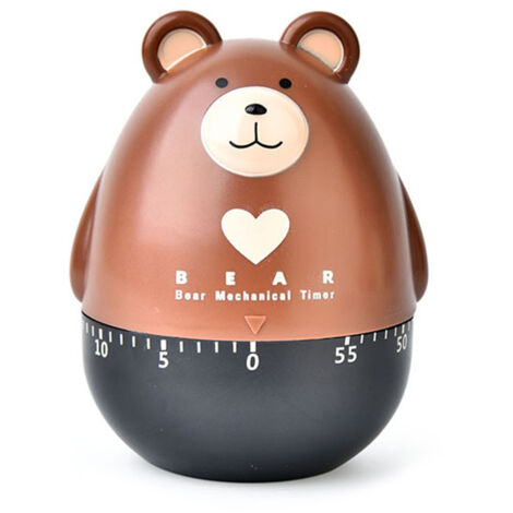 Bear Kitchen Timer Mechanical Kitchen Timer Clock Multipurpose Lovely Kitchen Cooking Tools (1/5)