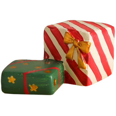 Fish Tank Aquarium Ornament Resin Christmas Tree Gift Box Ornament Christmas Landscaping Decor (1/5)