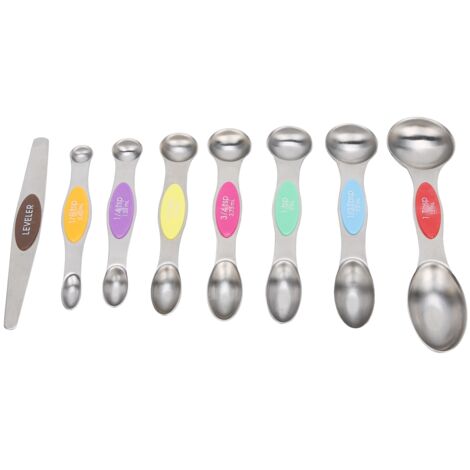 Measuring Spoon Set Stainless Steel Magnetic Double Head Baking Seasoning Scoop Kitchen Tool (1/5)
